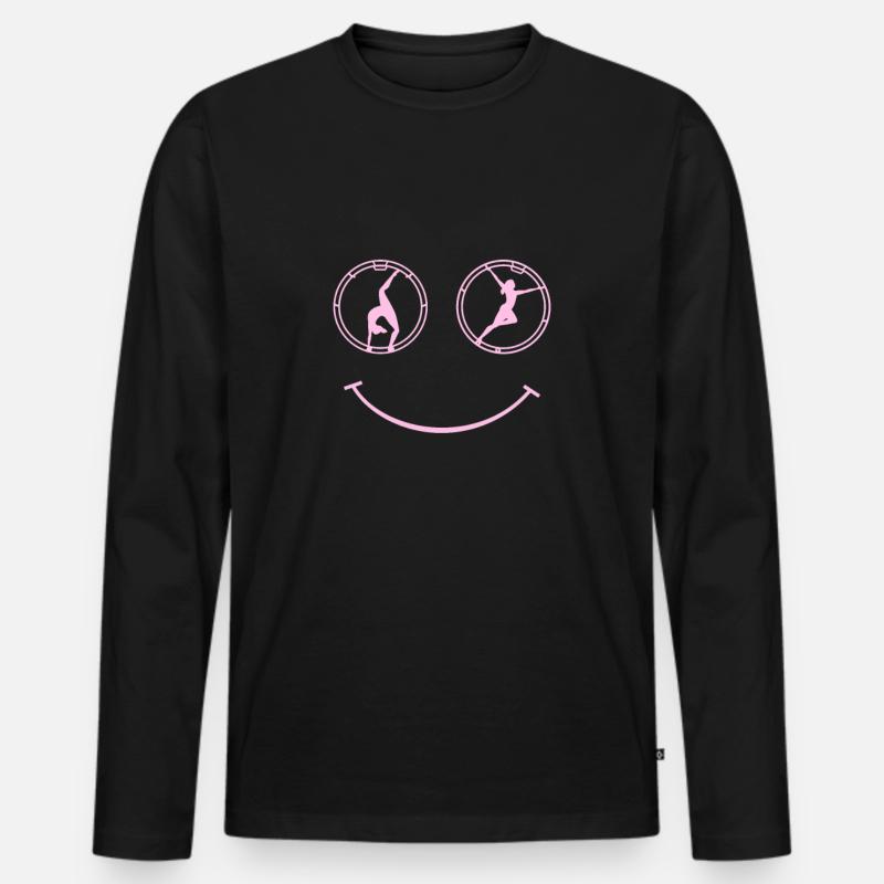 Rhönrad - Männer Premium Bio Langarmshirt - Schwarz
