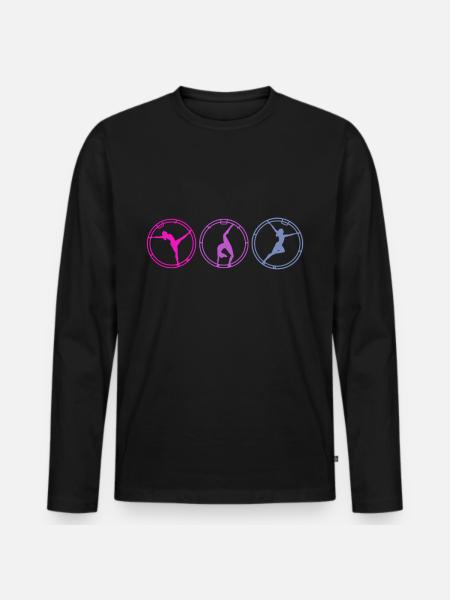 Wheel - Men's Premium Organic Long Sleeve Shirt - black