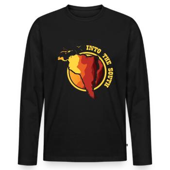 Amérique du Sud - T-shirt manches longues Premium bio Homme - noir - Devant - Nico (187cm)