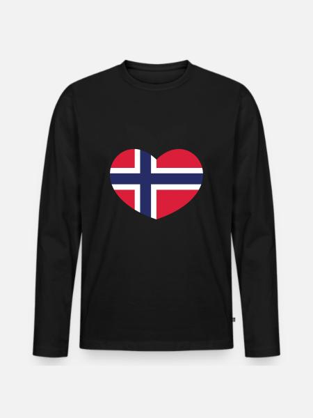 Coeur de Norvège - T-shirt manches longues Premium bio Homme - noir