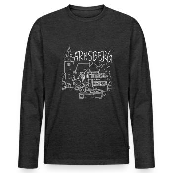 Arnsberg - My City - - Home - Men's Premium Organic Long Sleeve Shirt - heather anthracite - Front - Nico (187cm)