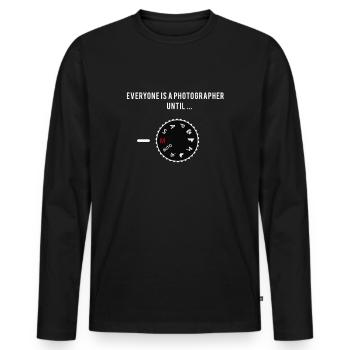Everyone is a photographer and manual mode - Men's Premium Organic Long Sleeve Shirt - black - Front - Nico (187cm)