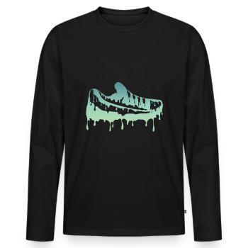 Chaussures colorées - T-shirt manches longues Premium bio Homme - noir - Devant - Nico (187cm)