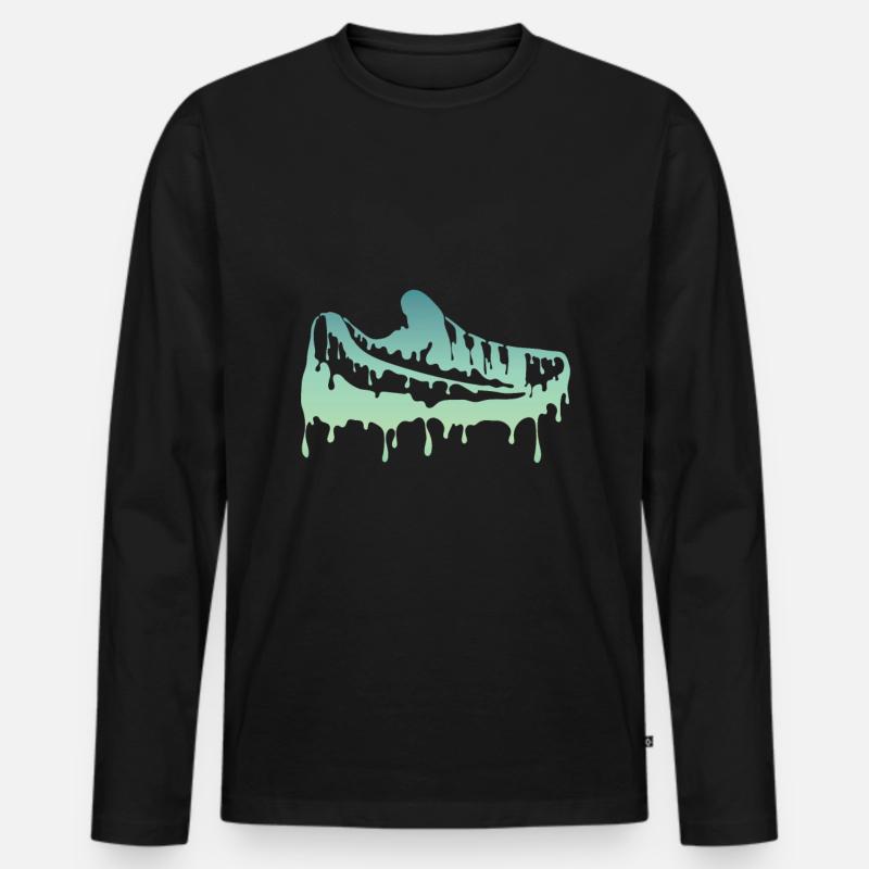 Bunte Schuhe - Männer Premium Bio Langarmshirt - Schwarz