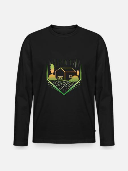 Farm farm - Men's Premium Organic Long Sleeve Shirt - black