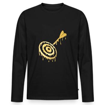 Fléchettes fléchettes - T-shirt manches longues Premium bio Homme - noir - Devant - Nico (187cm)