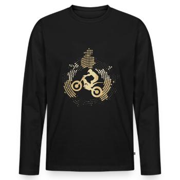 Trial motorcycle - Men's Premium Organic Long Sleeve Shirt - black - Front - Nico (187cm)