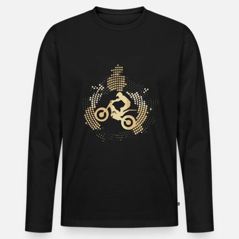 Trial Motorrad - Männer Premium Bio Langarmshirt - Schwarz