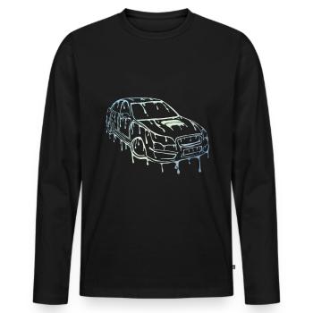 Sportauto - Männer Premium Bio Langarmshirt - Schwarz - Vorne - Nico (187cm)