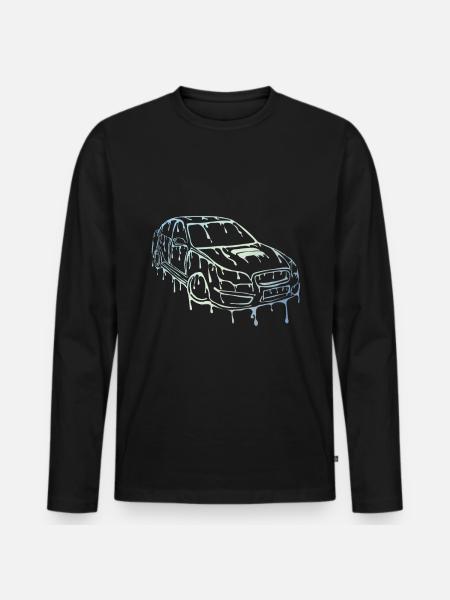 Sports car - Men's Premium Organic Long Sleeve Shirt - black