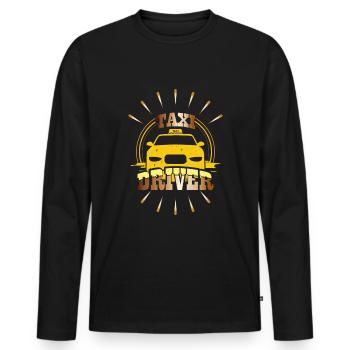 Taxi driver - Men's Premium Organic Long Sleeve Shirt - black - Front - Nico (187cm)