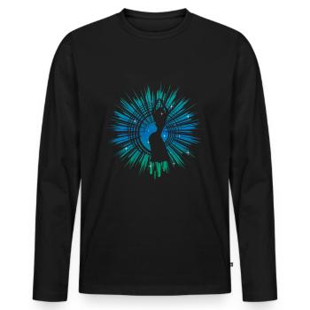 Danse du ventre - T-shirt manches longues Premium bio Homme - noir - Devant - Nico (187cm)