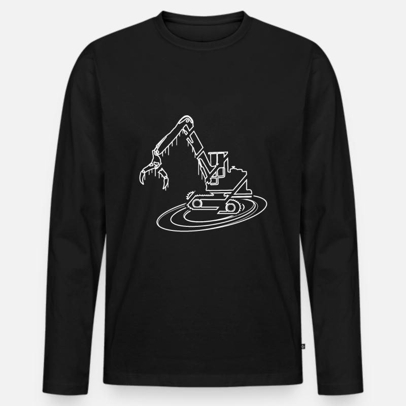 Harvester - Männer Premium Bio Langarmshirt - Schwarz