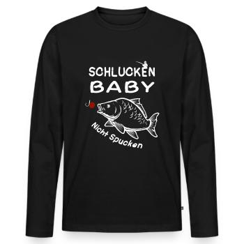 Karpfen Angeln - Männer Premium Bio Langarmshirt - Schwarz - Vorne - Nico (187cm)