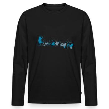 splash de sport de chien de traîneau - T-shirt manches longues Premium bio Homme - noir - Devant - Nico (187cm)