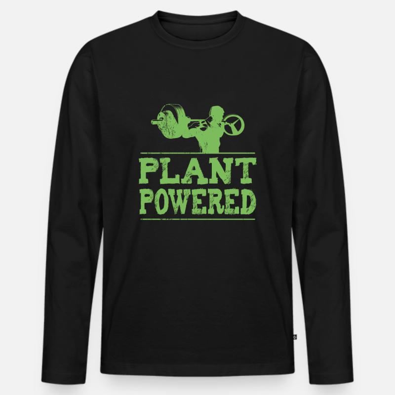 Vegan Bodybuilding - Männer Premium Bio Langarmshirt - Schwarz