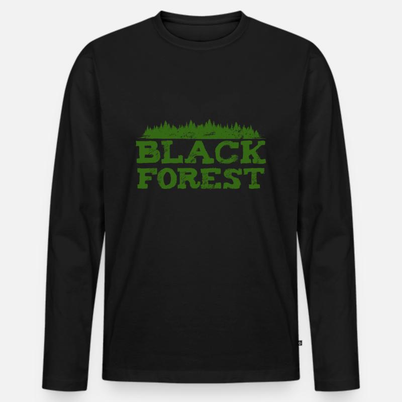 Schwarzwald Design - Männer Premium Bio Langarmshirt - Schwarz