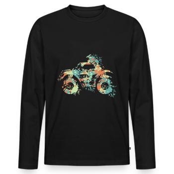 Quad ATV Splash - T-shirt manches longues Premium bio Homme - noir - Devant - Nico (187cm)