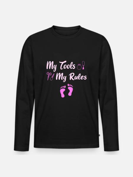 Foot care nail care - Men's Premium Organic Long Sleeve Shirt - black