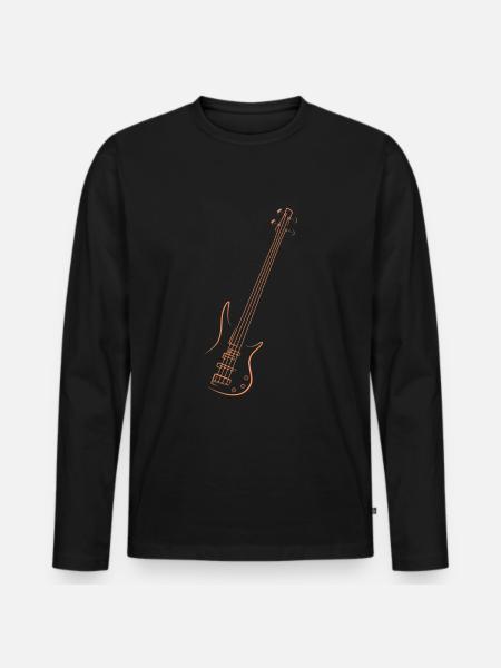 Bass guitar - Men's Premium Organic Long Sleeve Shirt - black
