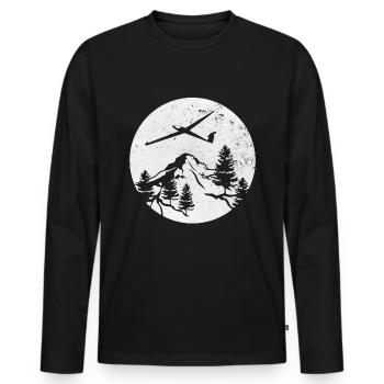 Segelflugzeug - Männer Premium Bio Langarmshirt - Schwarz - Vorne - Nico (187cm)