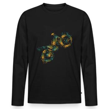 Trial motorcycle - Men's Premium Organic Long Sleeve Shirt - black - Front - Nico (187cm)