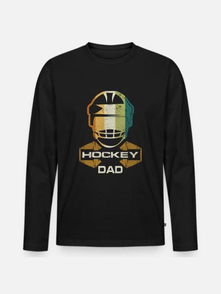 Hockey Dad Retro - Men's Premium Organic Long Sleeve Shirt - black