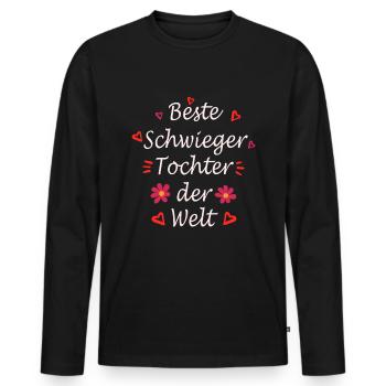 Beste Schwiegertochter - Männer Premium Bio Langarmshirt - Schwarz - Vorne - Nico (187cm)