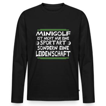 golf - Men's Premium Organic Long Sleeve Shirt - black - Front - Nico (187cm)