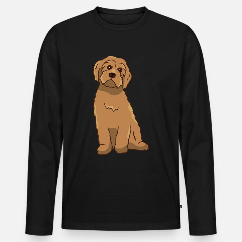 Labradoodle Goldendoodle - Männer Premium Bio Langarmshirt - Schwarz