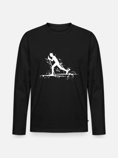 Ski de fond - T-shirt manches longues Premium bio Homme - noir