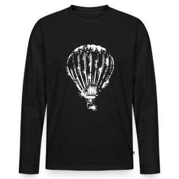 Hot air balloon - Men's Premium Organic Long Sleeve Shirt - black - Front - Nico (187cm)