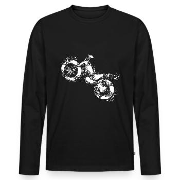 Trial cool - Men's Premium Organic Long Sleeve Shirt - black - Front - Nico (187cm)