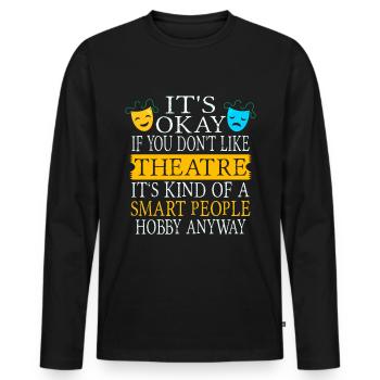 Theatre funny - Men's Premium Organic Long Sleeve Shirt - black - Front - Nico (187cm)