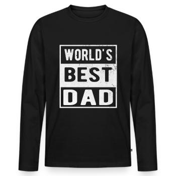 Best Dad - Men's Premium Organic Long Sleeve Shirt - black - Front - Nico (187cm)