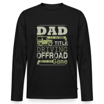 Offroad Papa - Männer Premium Bio Langarmshirt - Schwarz - Vorne - Nico (187cm)