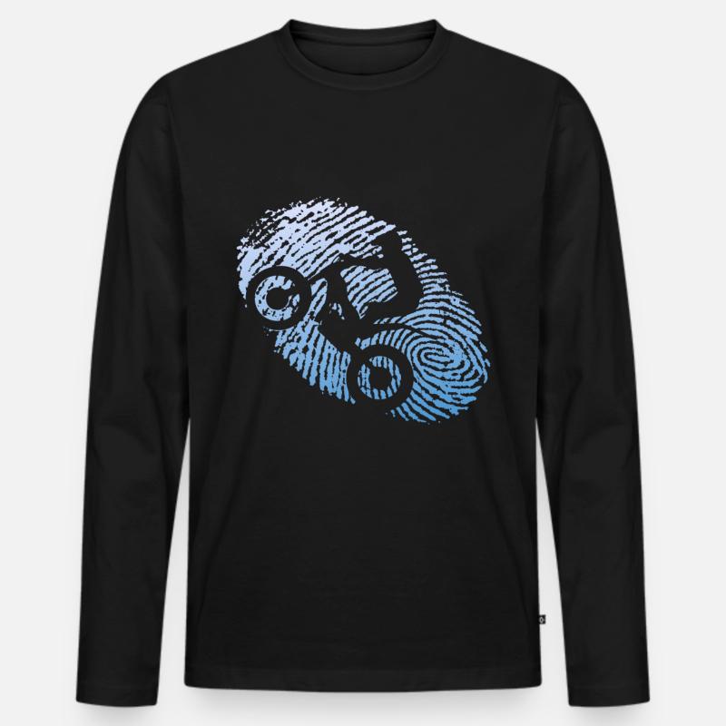 Trial - Männer Premium Bio Langarmshirt - Schwarz