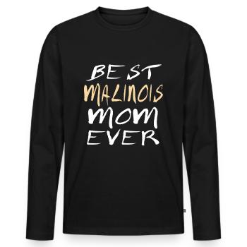 Malinois Hund - Männer Premium Bio Langarmshirt - Schwarz - Vorne - Nico (187cm)