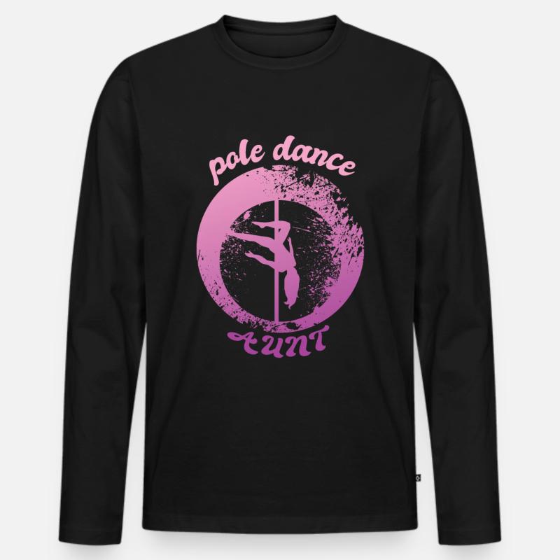 Pole dance tante - Männer Premium Bio Langarmshirt - Schwarz