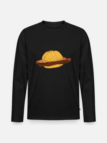 Roast semmel - Men's Premium Organic Long Sleeve Shirt - black