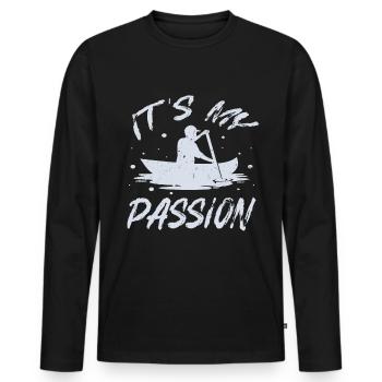 Canoë-kayak - T-shirt manches longues Premium bio Homme - noir - Devant - Nico (187cm)