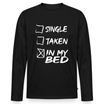 Dormir - T-shirt manches longues Premium bio Homme - noir - Devant - Nico (187cm)