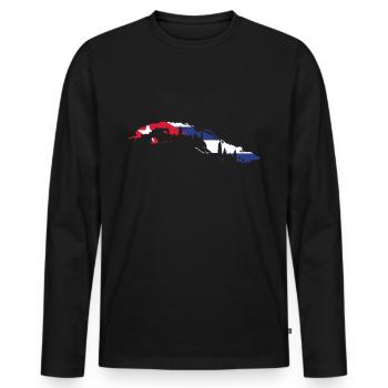 Cuba Flagge - Männer Premium Bio Langarmshirt - Schwarz - Vorne - Nico (187cm)