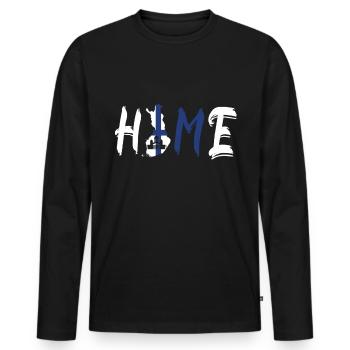 Finlande Home - T-shirt manches longues Premium bio Homme - noir - Devant - Nico (187cm)
