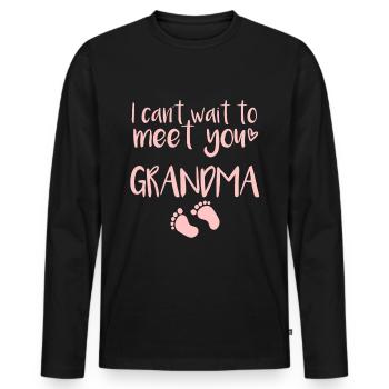 Grandma Baby - Männer Premium Bio Langarmshirt - Schwarz - Vorne - Nico (187cm)