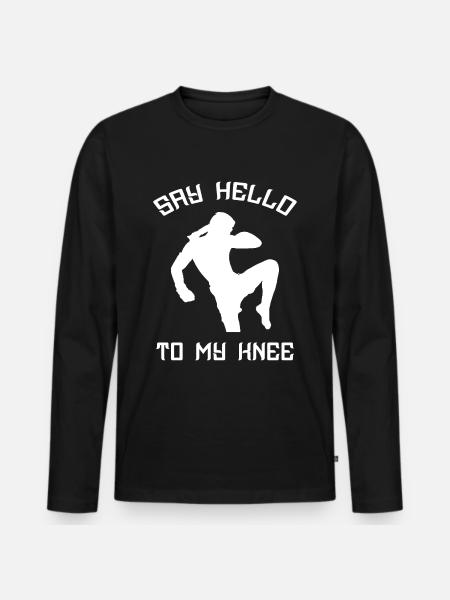 Muay Thai Thai Boxing - Men's Premium Organic Long Sleeve Shirt - black