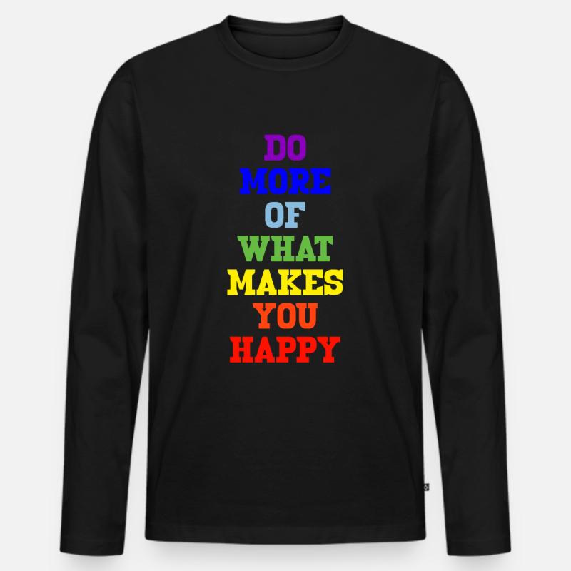 peace regenbogen - Männer Premium Bio Langarmshirt - Schwarz