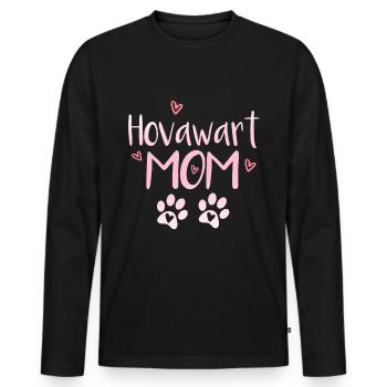 Hovawart Mom - Männer Premium Bio Langarmshirt - Schwarz - Vorne - Nico (187cm)