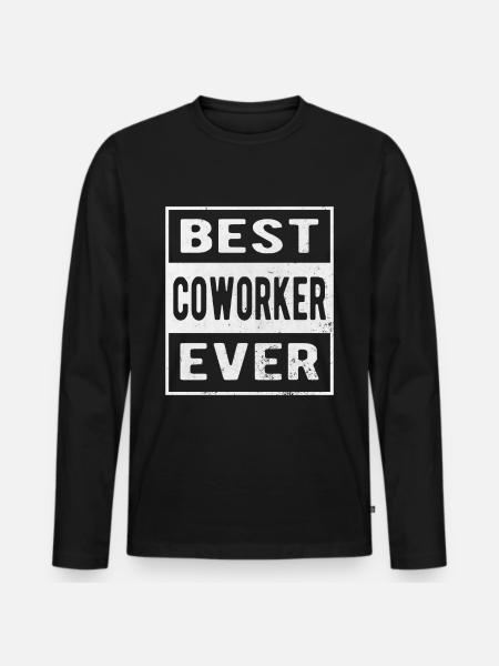 mejor compañero de trabajo - Camiseta ecológica prémium de manga larga para hombre - negro