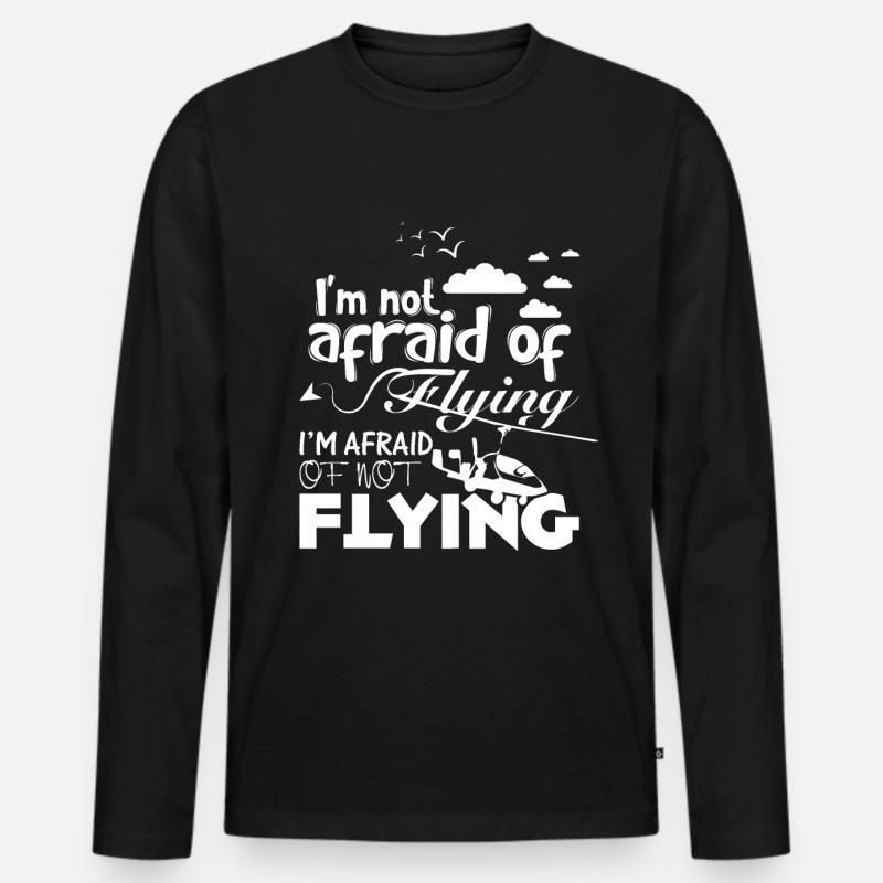 Gyrocopter fly - Männer Premium Bio Langarmshirt - Schwarz